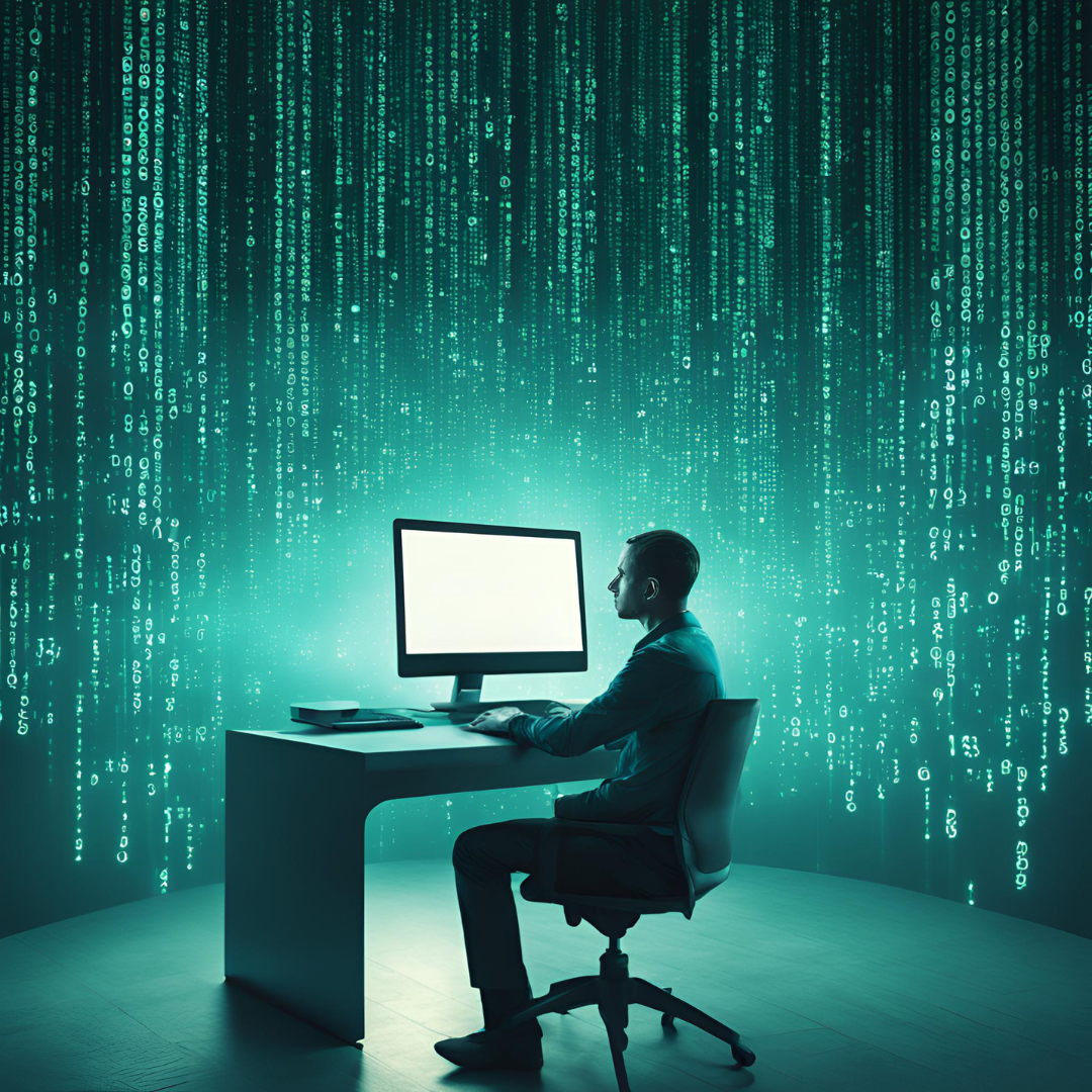 um pessoa trabalhando em seu computador